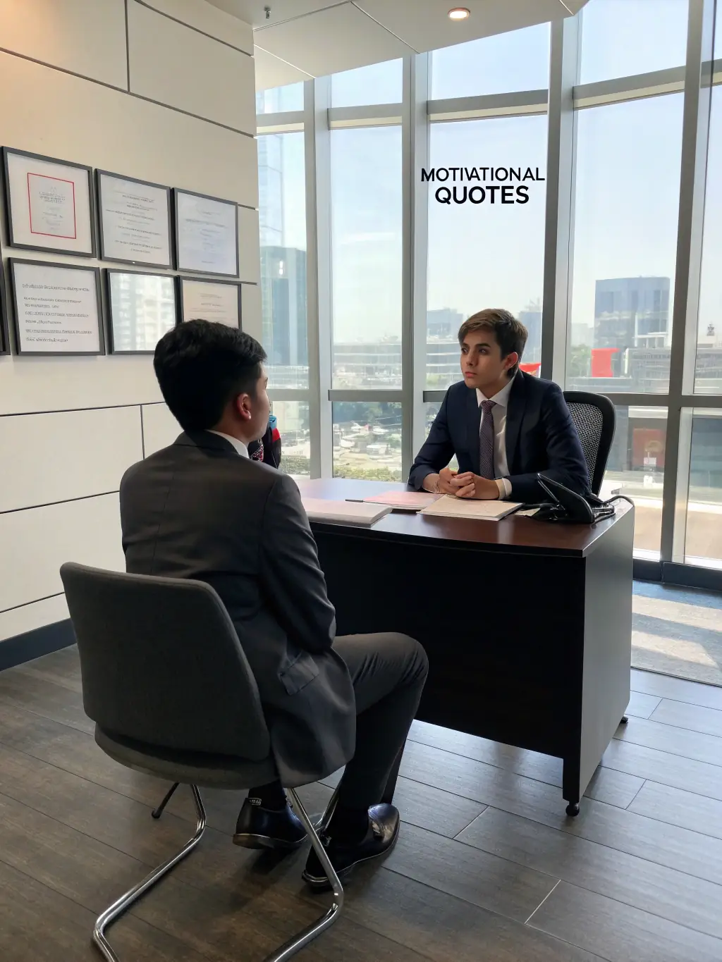 A person confidently practicing interview skills with a coach, representing skill development.